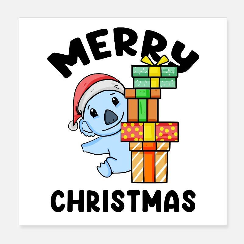 Joyeux Noël Koala Poster 20 x 20 cm