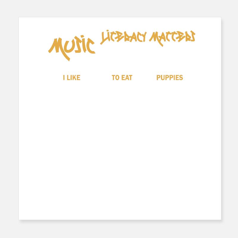 La littératie musicale, ça compte Poster 20 x 20 cm
