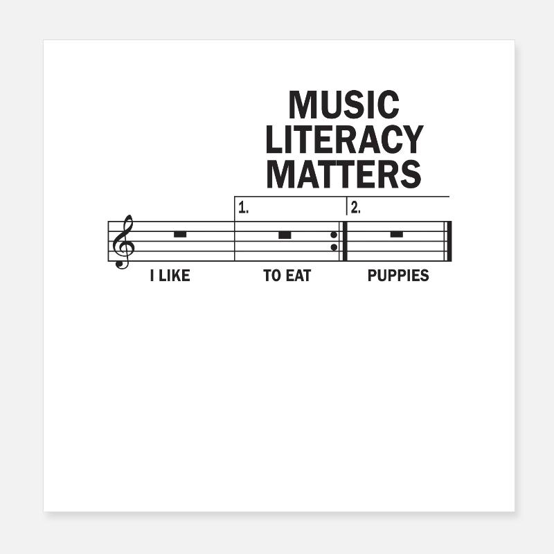 La littératie musicale, ça compte Poster 20 x 20 cm