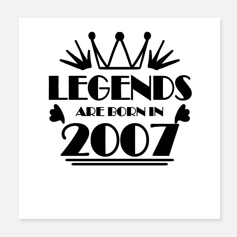 2007 - Né en 2007 Poster 20 x 20 cm