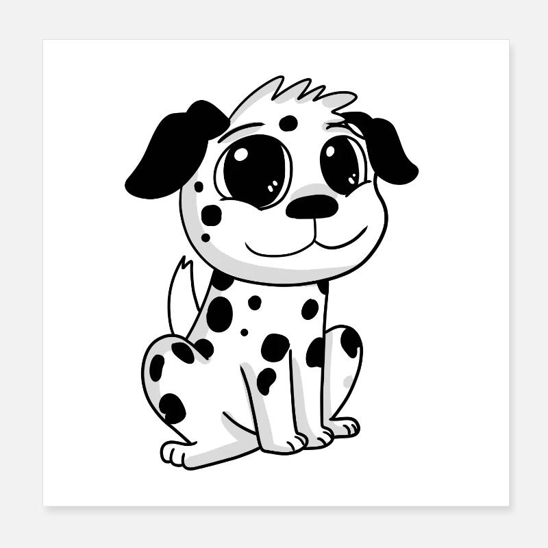 Dalmatiner Hund Hundebesitzer Poster 20x20 cm