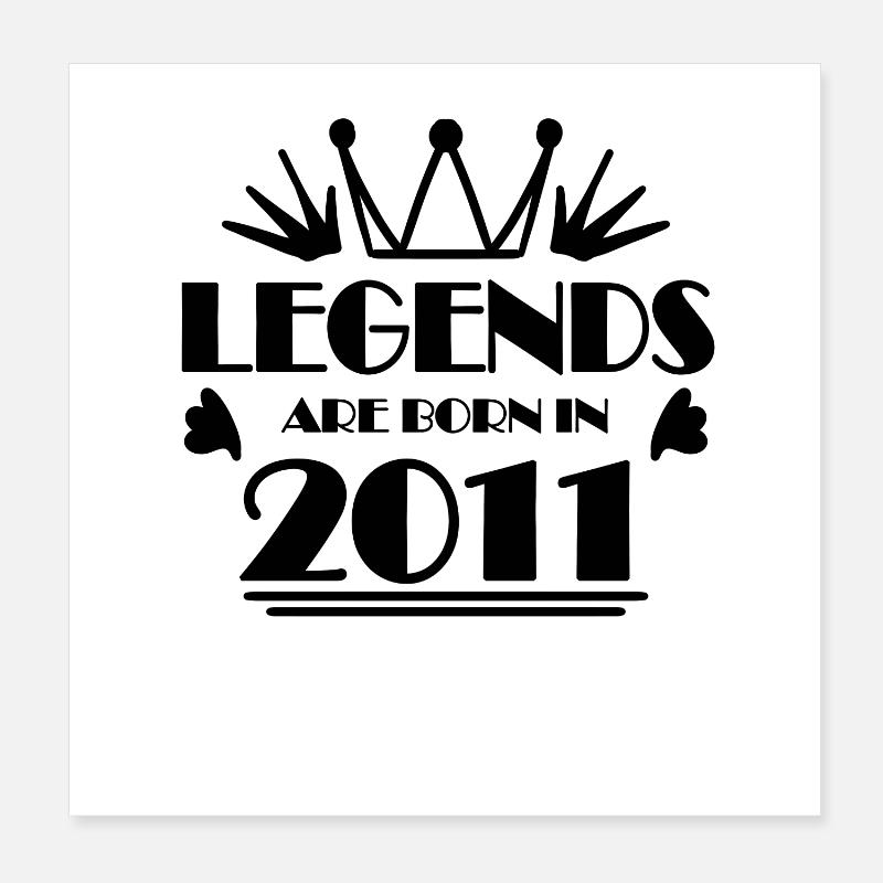 2011 - Né en 2011 Poster 20 x 20 cm