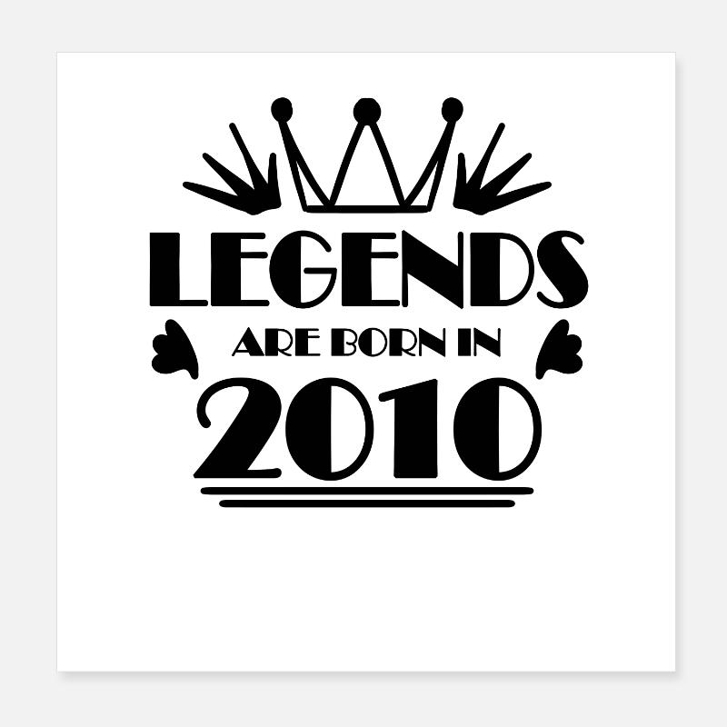 2010 - Born 2010 Poster 8" x 8" (20x20 cm)