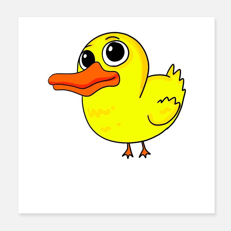 Duck Poster 8" x 8" (20x20 cm)