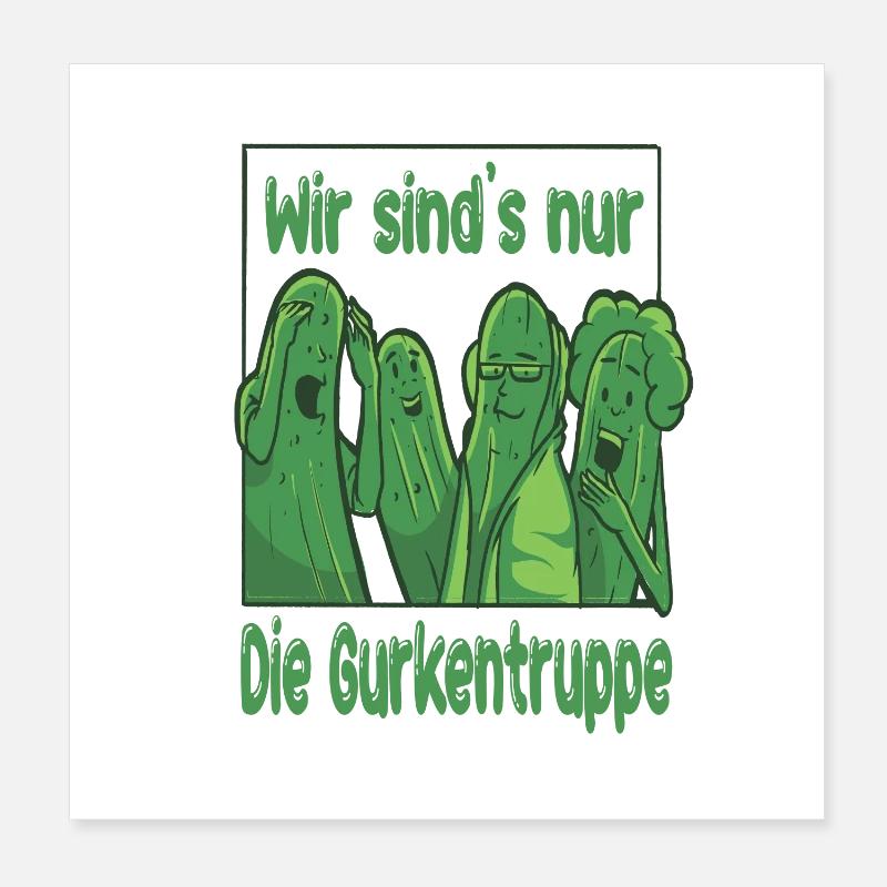 Gurkentruppe Verlierer Gruppe Club Team Mannschaft Poster 20x20 cm