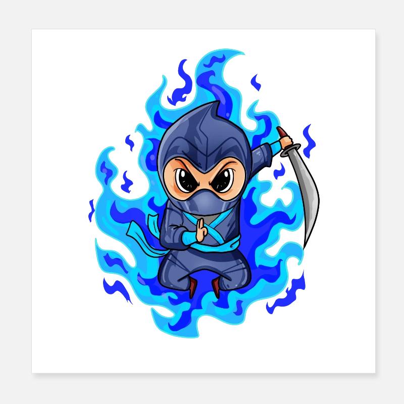 Ninja Poster 8" x 8" (20x20 cm)