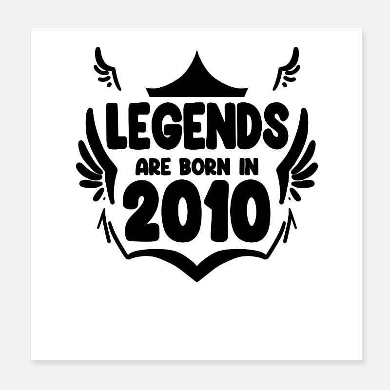2010 - Born 2010 Poster 8" x 8" (20x20 cm)