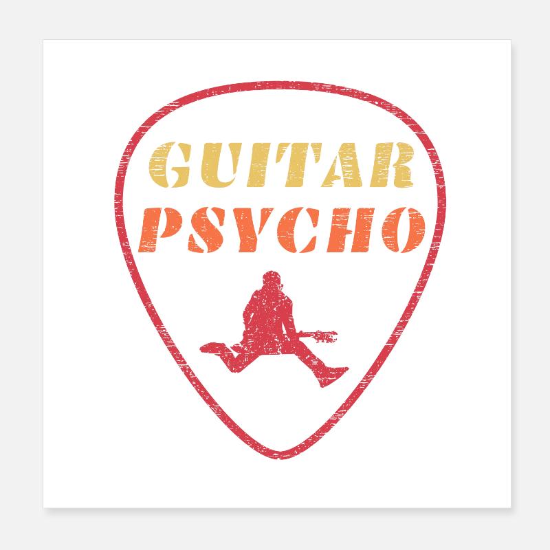 Gitarre Psycho Poster 20x20 cm