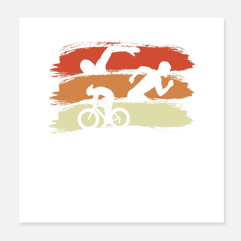 Triathlete Event Poster 8" x 8" (20x20 cm)