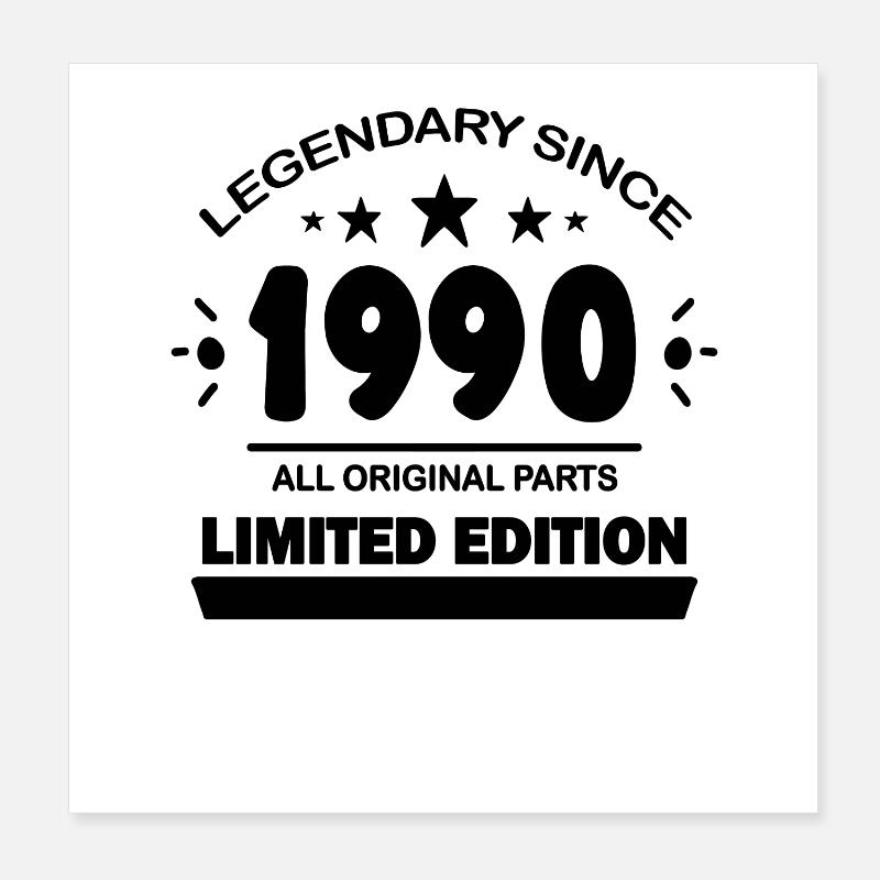 1990 - Né en 1990 Poster 20 x 20 cm