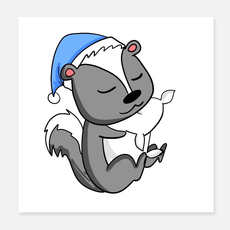 Stinktier Poster 20x20 cm