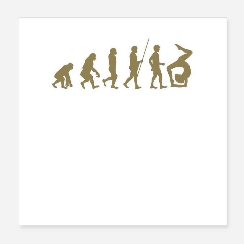 Gymnaste Turner Évolution du gymnaste Poster 20 x 20 cm