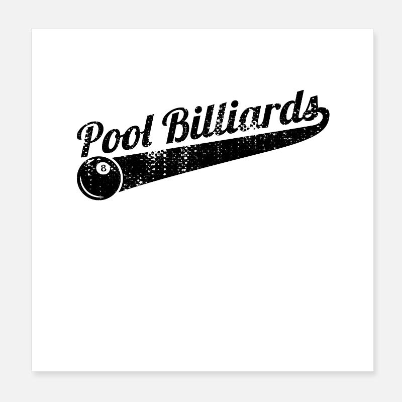 Billiard pool Poster 8" x 8" (20x20 cm)