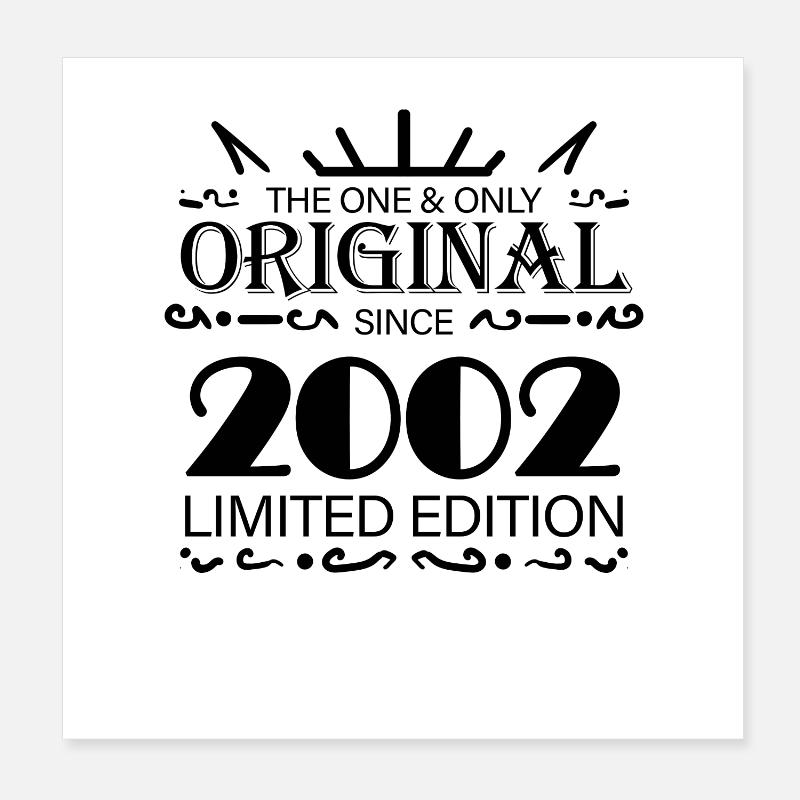 2002 - Année de construction 2002 Poster 20 x 20 cm