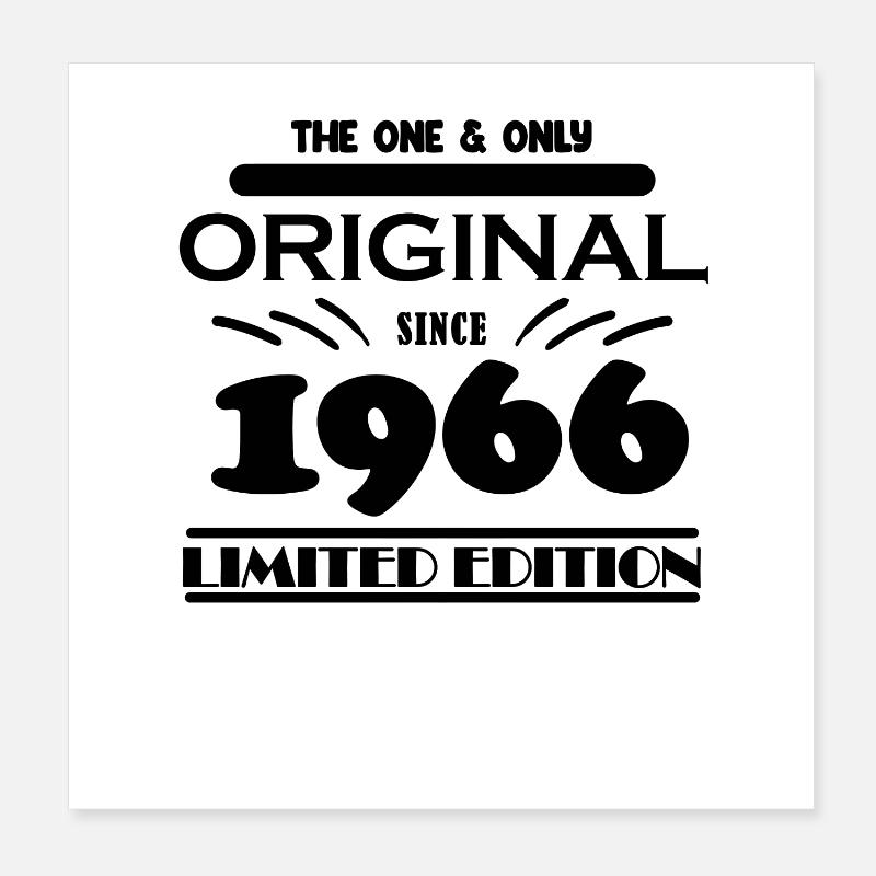 1966 - Année de construction 1966 - Naissance 1966 Poster 20 x 20 cm