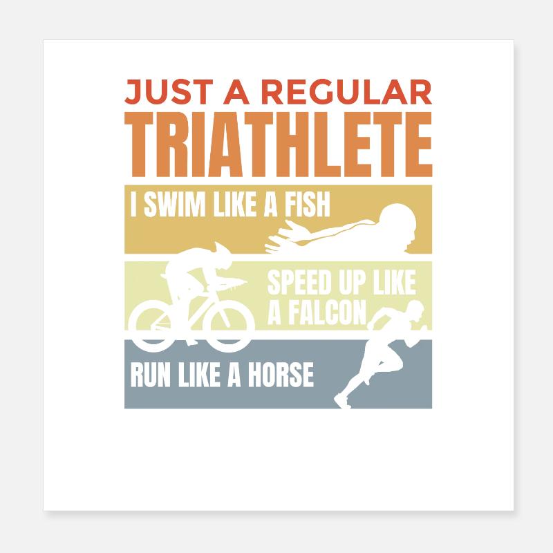 Schlechter Triathlet Poster 20x20 cm