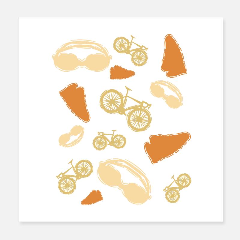 Graphiques de triathlon Poster 20 x 20 cm