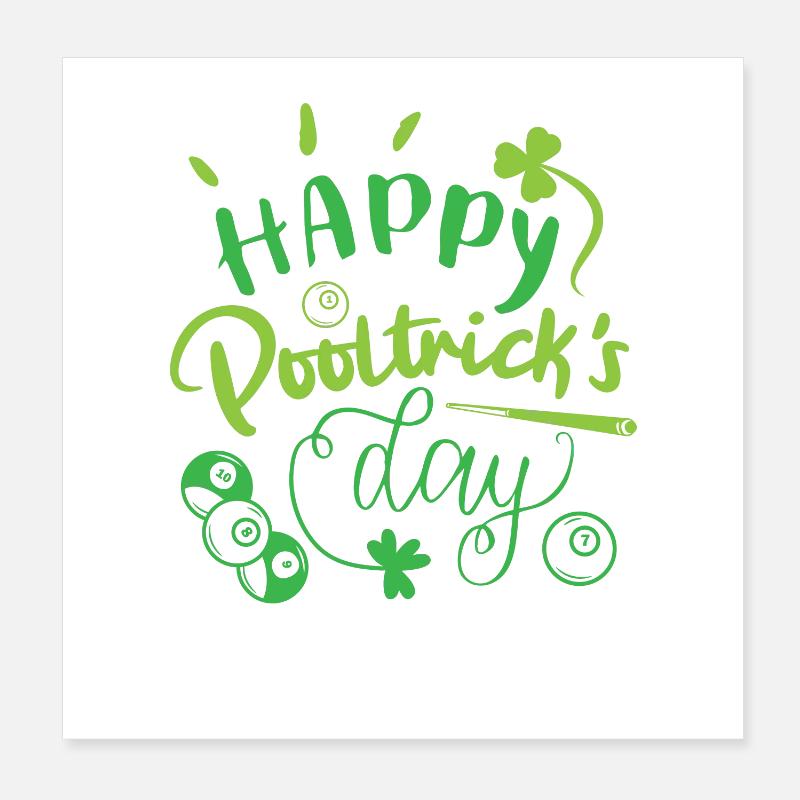 Billard St. Patrick’s Poster 20 x 20 cm