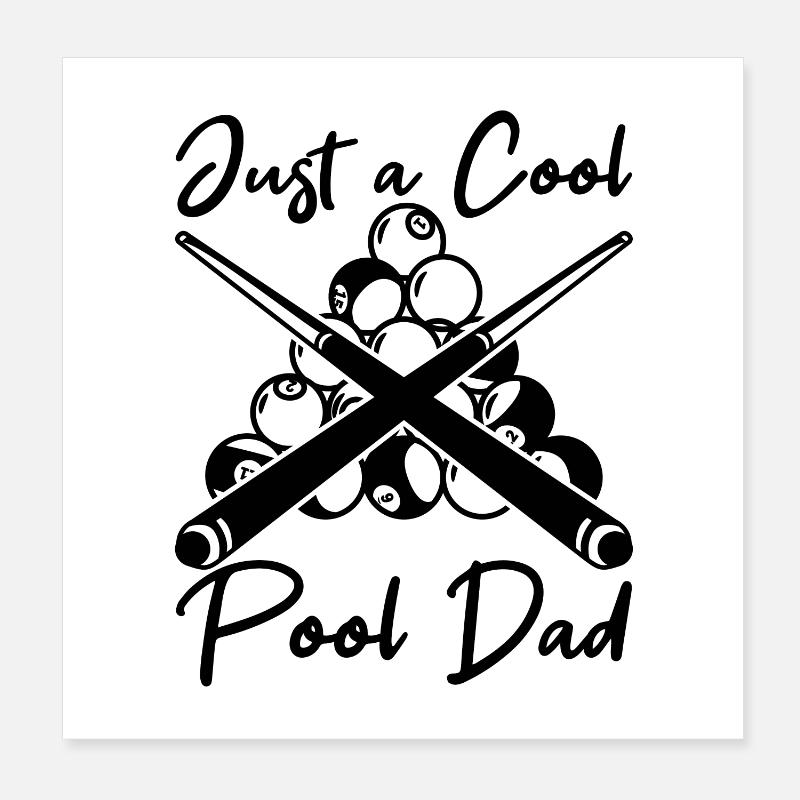 Billiard Father Poster 8" x 8" (20x20 cm)