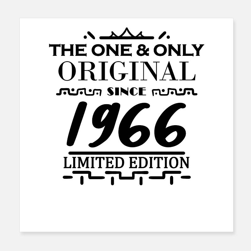 1966 - Année 1966 - Année 1966 Poster 20 x 20 cm