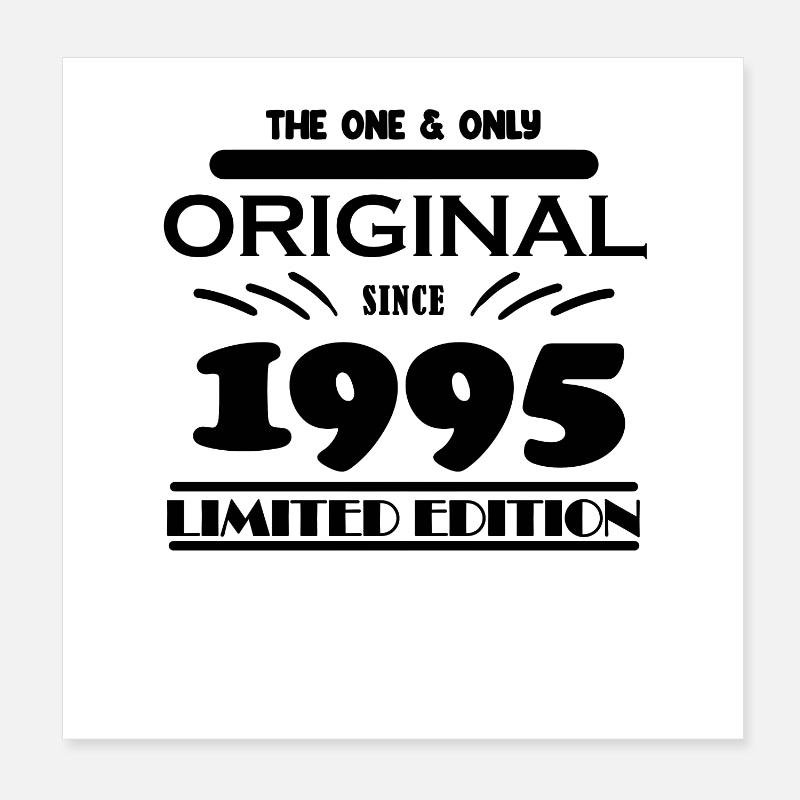 1995 - Année de construction 1995 - Né en 1995 Poster 20 x 20 cm