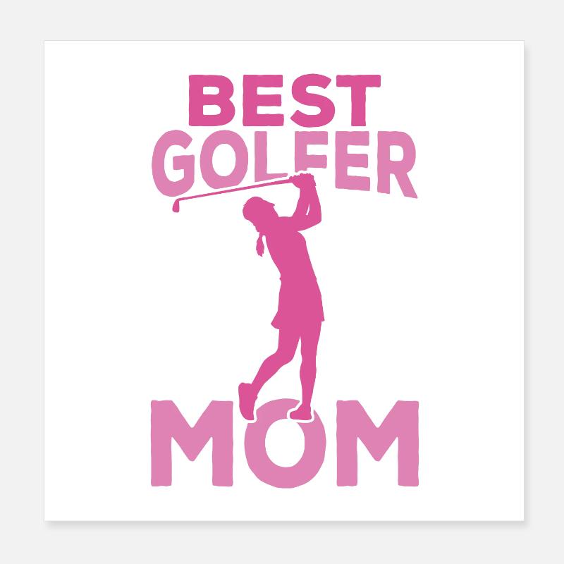 Maman golfeuse Poster 20 x 20 cm