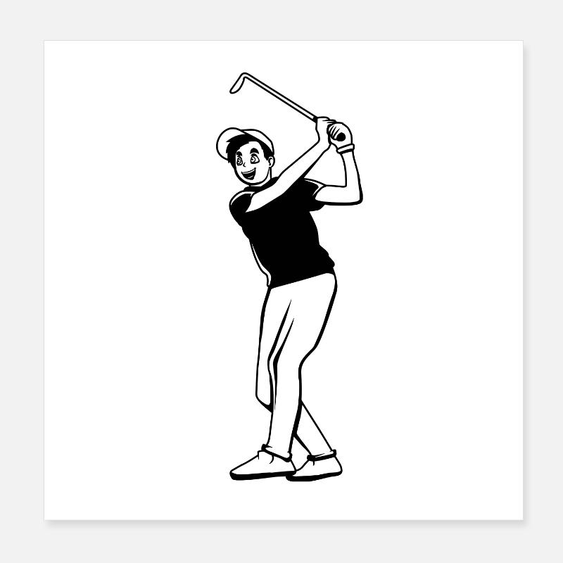 Golf Child Poster 8" x 8" (20x20 cm)