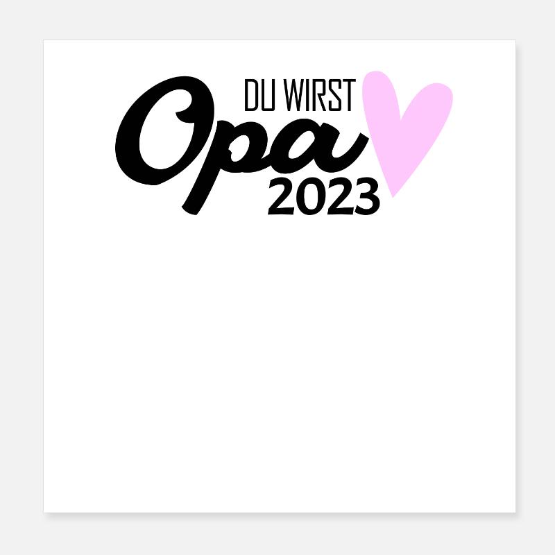 Opa 2023 - Opa werden - Bald Opa Poster 20x20 cm
