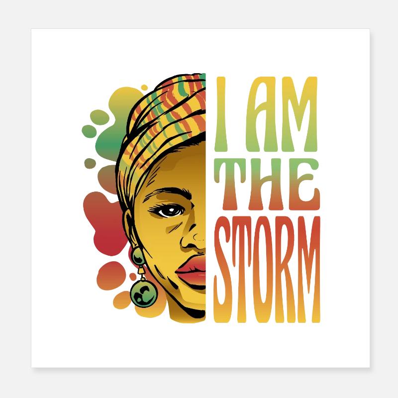 Ich bin der Sturm Poster 20x20 cm
