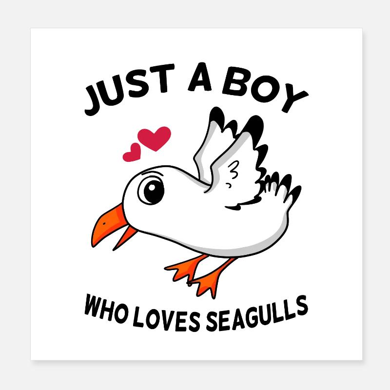 Dicton de mouette Poster 20 x 20 cm