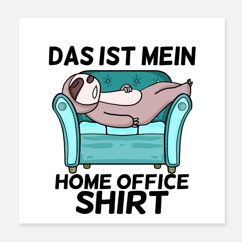 Home Office Büro Poster 20x20 cm