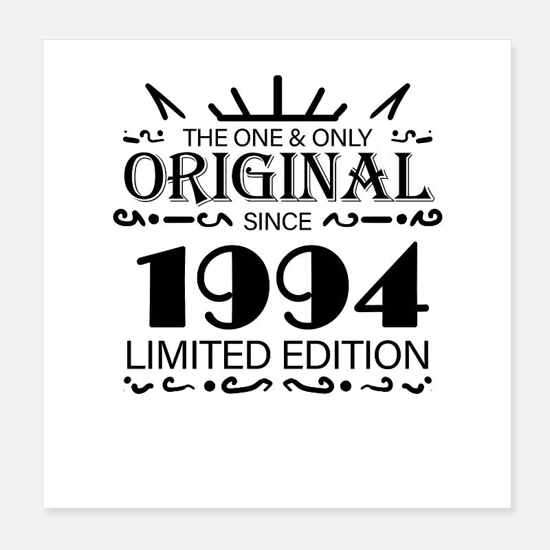 1994 - Année de construction 1994 - Né en 1994 Poster 20 x 20 cm
