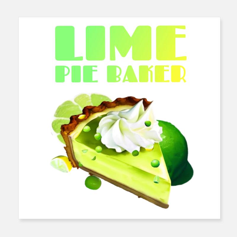 Boulanger de gâteau au citron vert - Key Lime Pie Baker Poster 20 x 20 cm