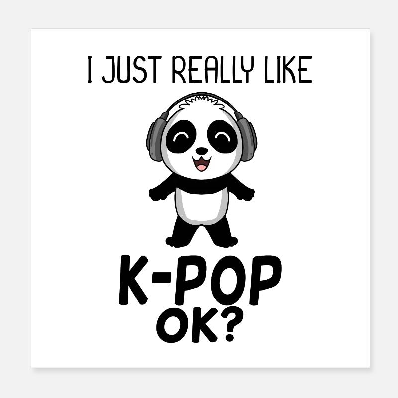 k Pop Dire Panda Poster 20 x 20 cm