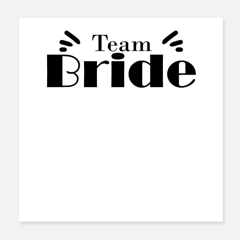 Team Bridal Wedding Celebration Poster 8" x 8" (20x20 cm)