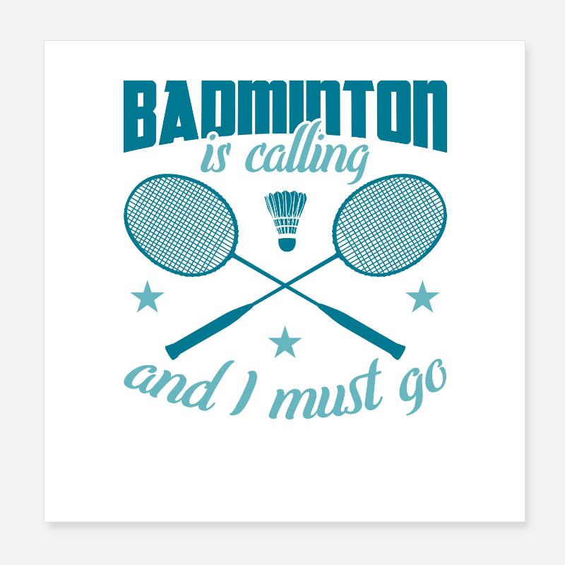 Badminton joke Poster 8" x 8" (20x20 cm)
