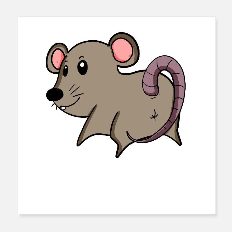 Mouse from behind - Mouse butt - Mouse ass Poster 8" x 8" (20x20 cm)