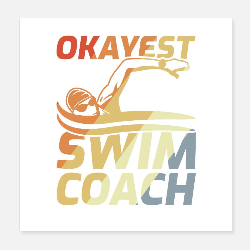 Swimming instructor Poster 8" x 8" (20x20 cm)