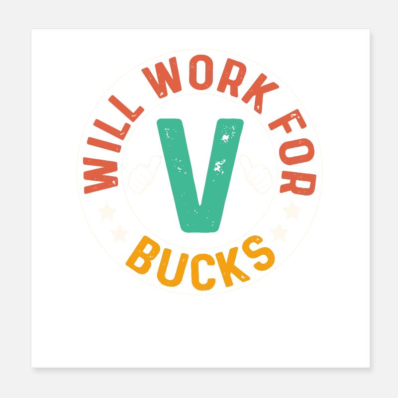 Motivational design, work and improvement Poster 8" x 8" (20x20 cm)