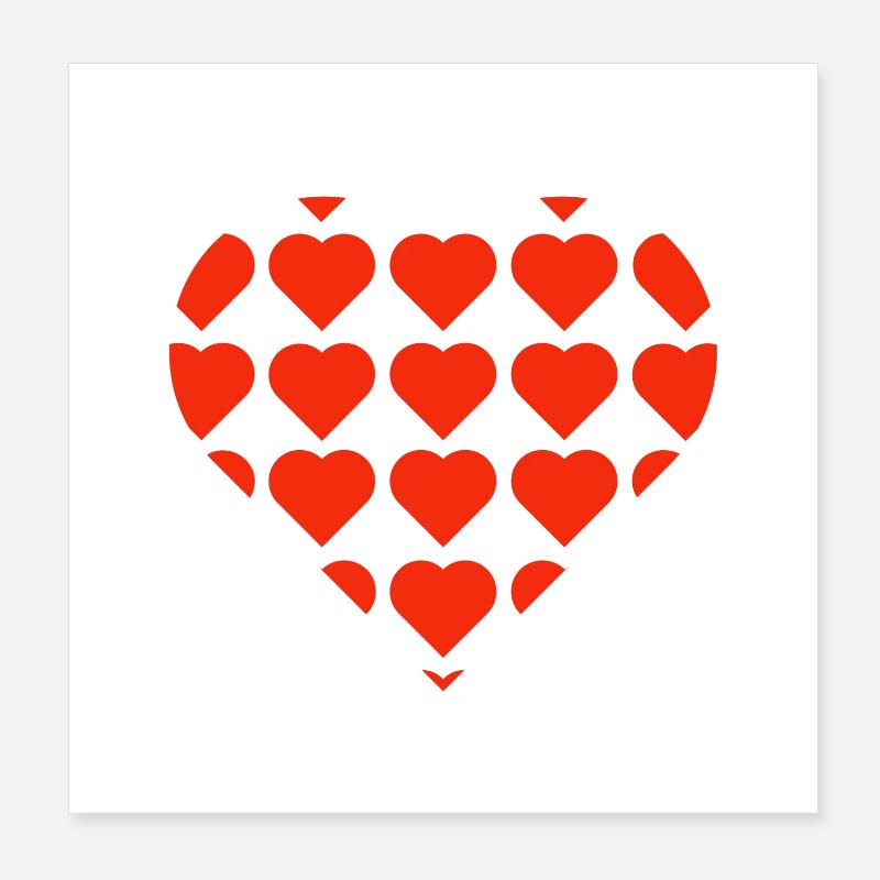 Valentinstag, Valentinstag, Valentinstag Poster 20x20 cm