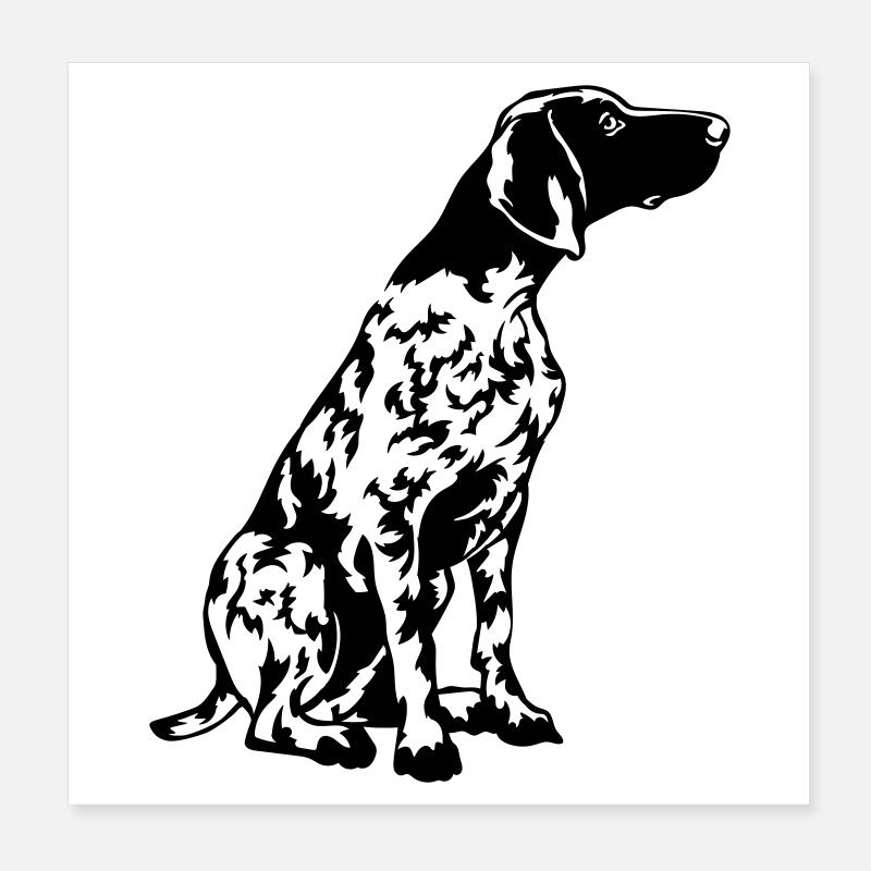 German Shorthair Poster 8" x 8" (20x20 cm)