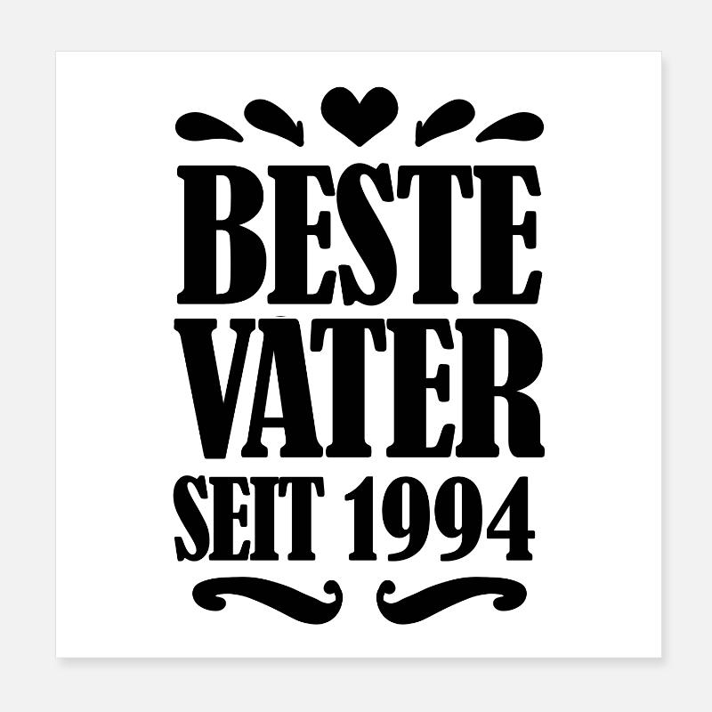 Bester Vater seit 1994 Poster 20x20 cm