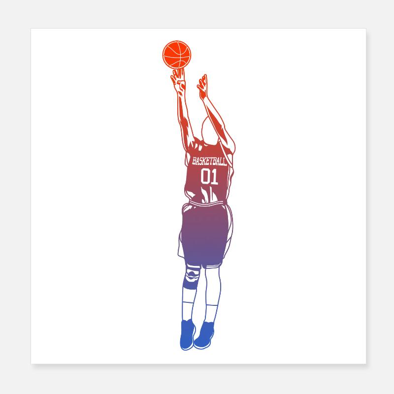 Basketball Dunk Poster 20x20 cm