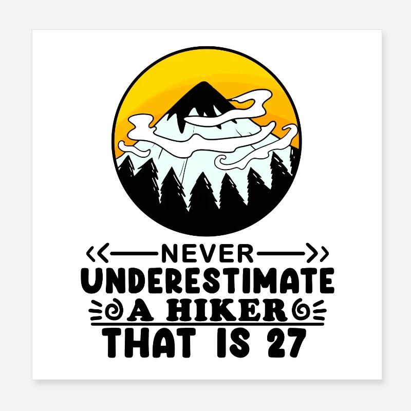 27e anniversaire Mountains Mountain Summit - 27 ans Poster 20 x 20 cm