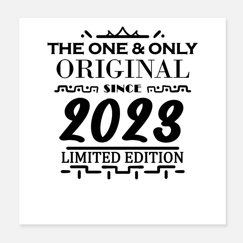 2023 - Année de construction 2023 Poster 20 x 20 cm