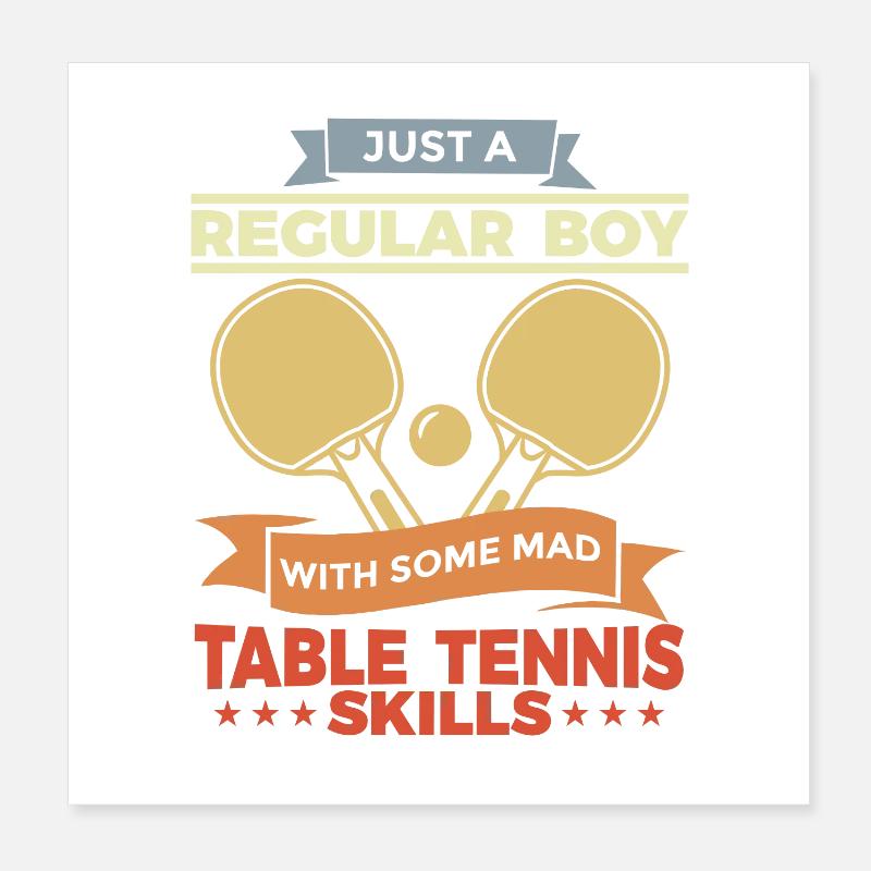 Ping Pong Boy Poster 8" x 8" (20x20 cm)