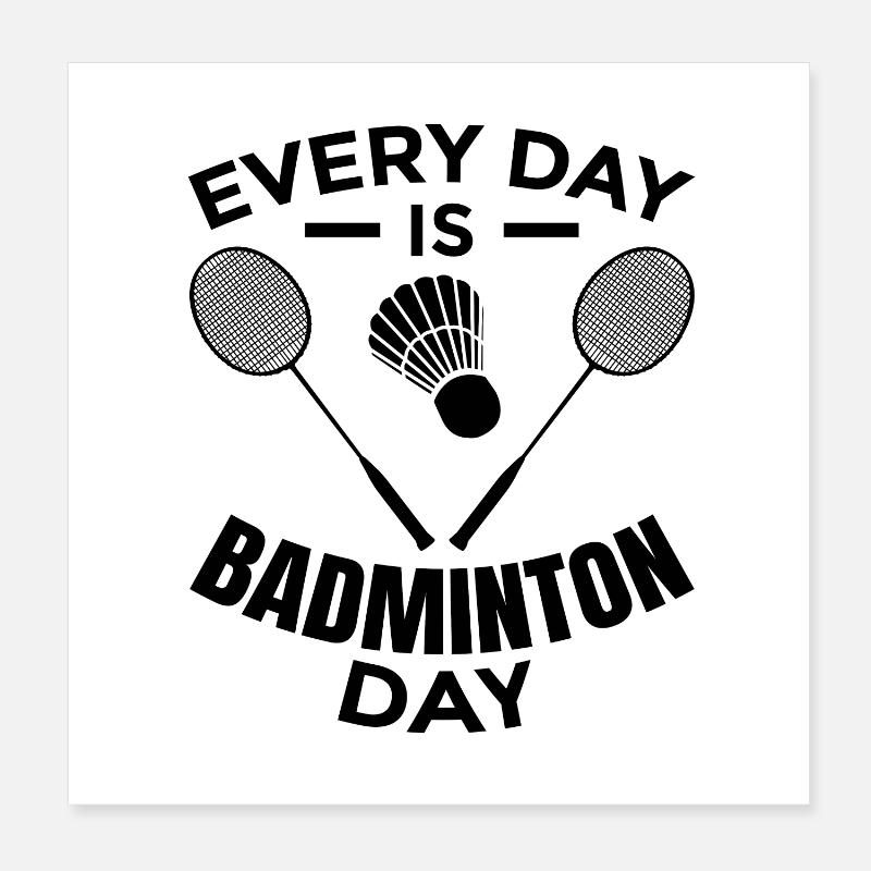 Routine quotidienne de badminton Poster 20 x 20 cm