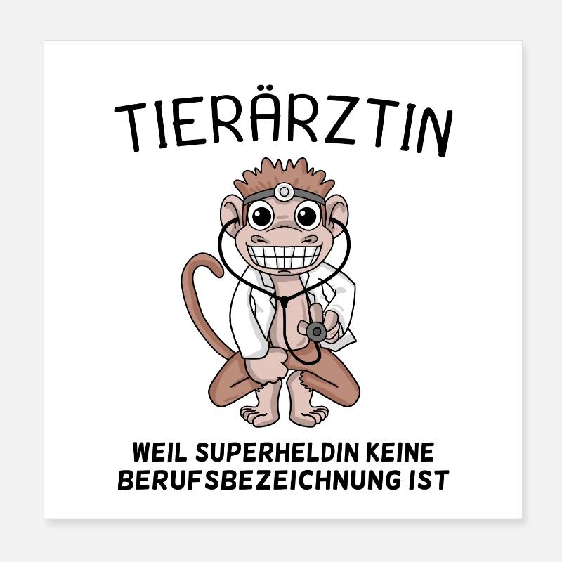 Tierarzt Geschenk mit Spruch Poster 20x20 cm