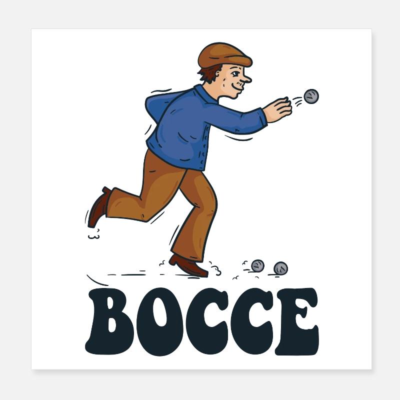 Bocce Quote Bocce Ball avec Jack Bocci Game Bocce Poster 20 x 20 cm