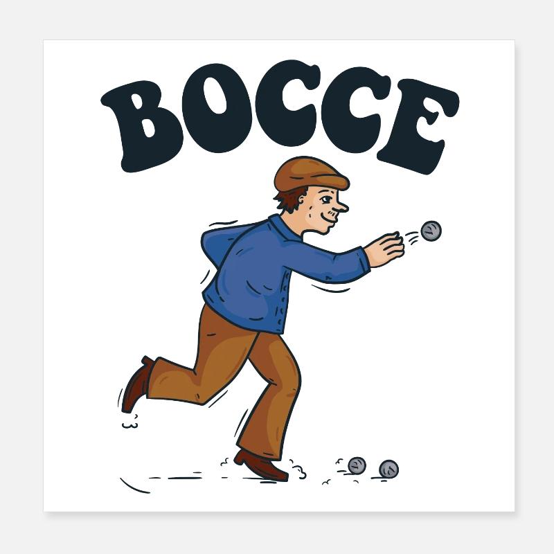 Bocce Spruch Bocce Ball mit Jack Bocci Game Bocce Poster 20x20 cm